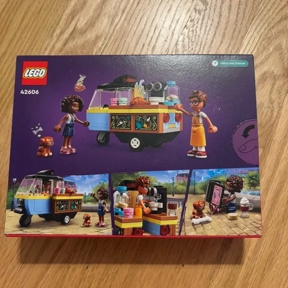 Lego Friends 42606 Mobile Bakery Food Cart Building Block Set NEW Coffee Dog